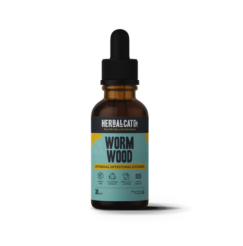 Cat Wormwood Drops – natural herbal dewormer supplement for cats | Herbal Dog Co