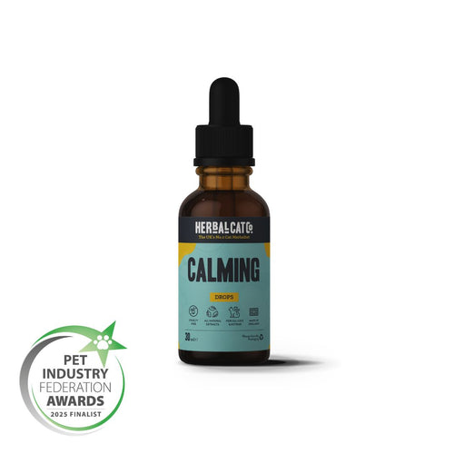 Cat Calming Drops – natural valerian & chamomile calming supplement for cats | Herbal Dog Co