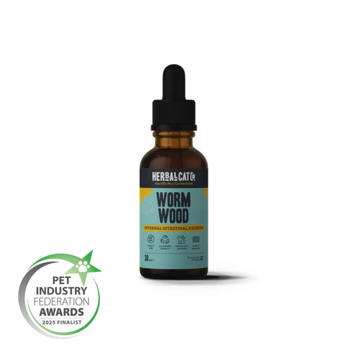 Cat Wormwood Drops – natural herbal dewormer supplement for cats | Herbal Dog Co