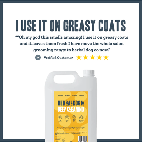 Degrease & Deep Clean PRO Shampoo for dogs – professional deep cleansing degreasing wash | Herbal Dog Co