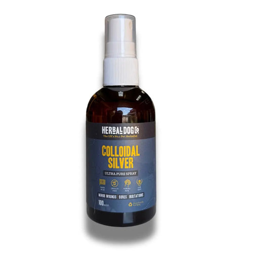 Colloidal Silver Skin Spray for dogs – natural antimicrobial healing skin spray | Herbal Dog Co