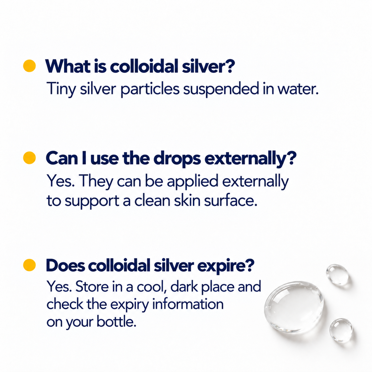 Colloidal Silver Drops
