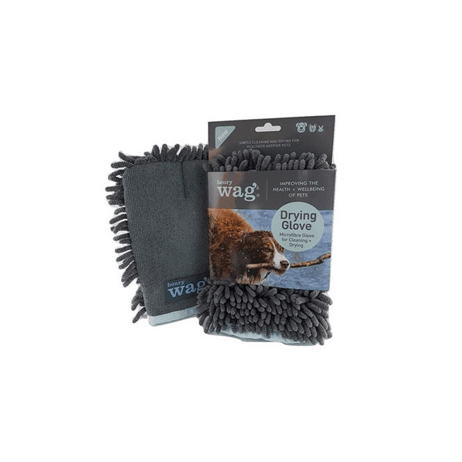 Single Drying Glove for dogs – premium super-absorbent dog drying mitt | Herbal Dog Co